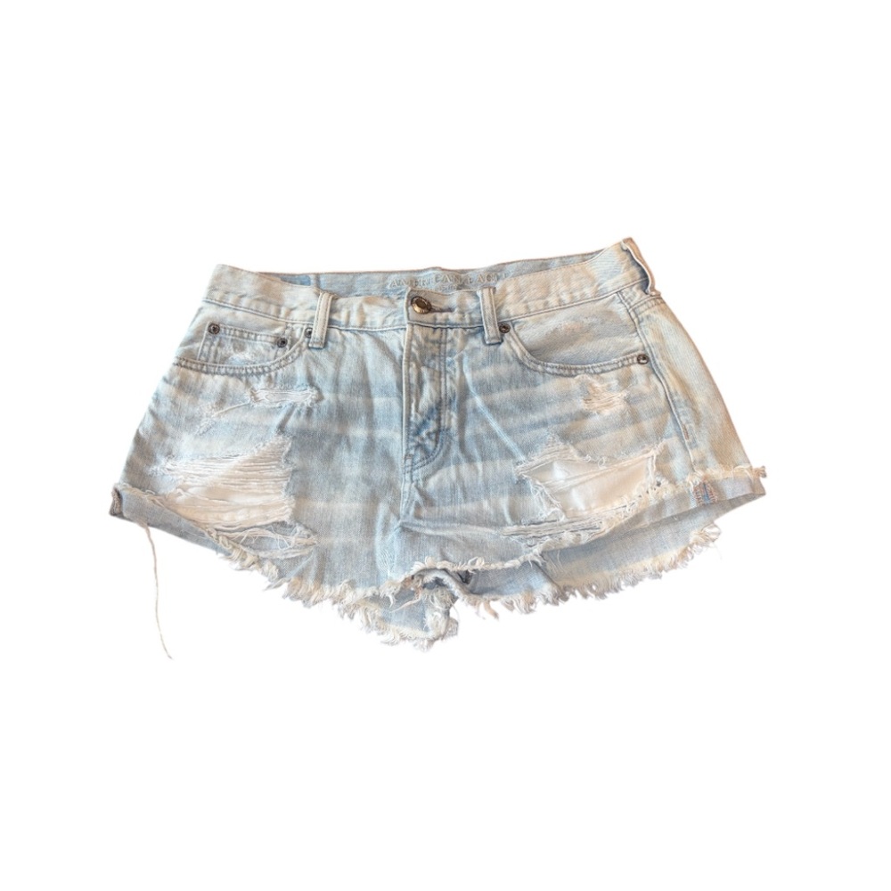 American Eagle Outfitters Blue Jean Shorts Distressed Style